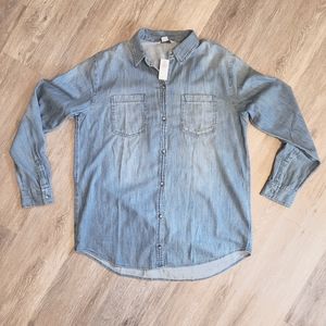 Old Navy M Tall Chambray Shirt NWT
